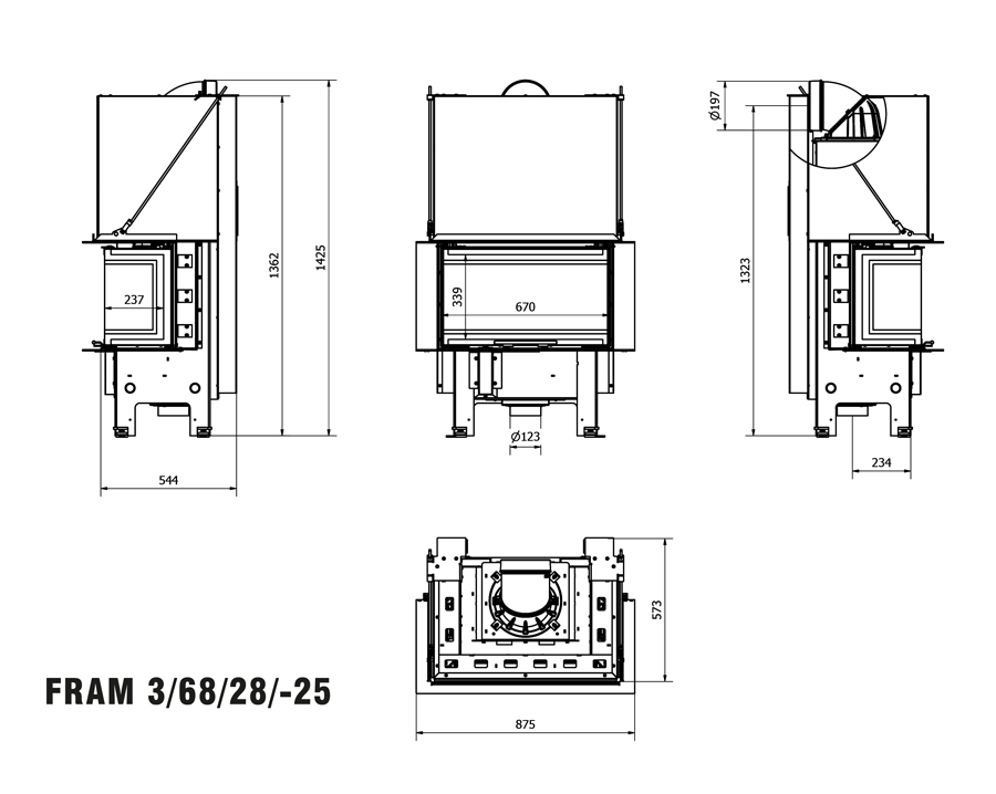 Kamineinsatz FRAM 3/68/28